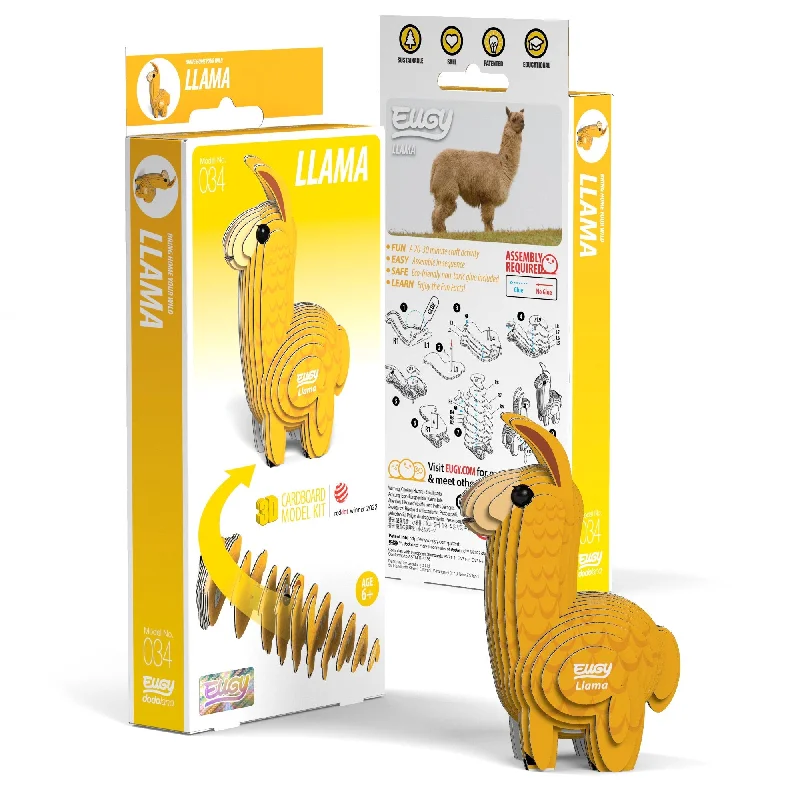 Toddler - friendly puzzles with large pieces​ EUGY Llama 3D Puzzle