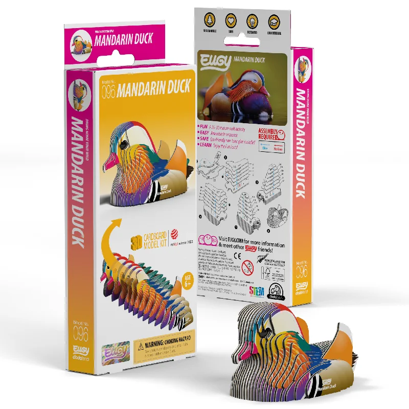Puzzle - shaped coasters for table protection​ EUGY Mandarin Duck 3D Puzzle