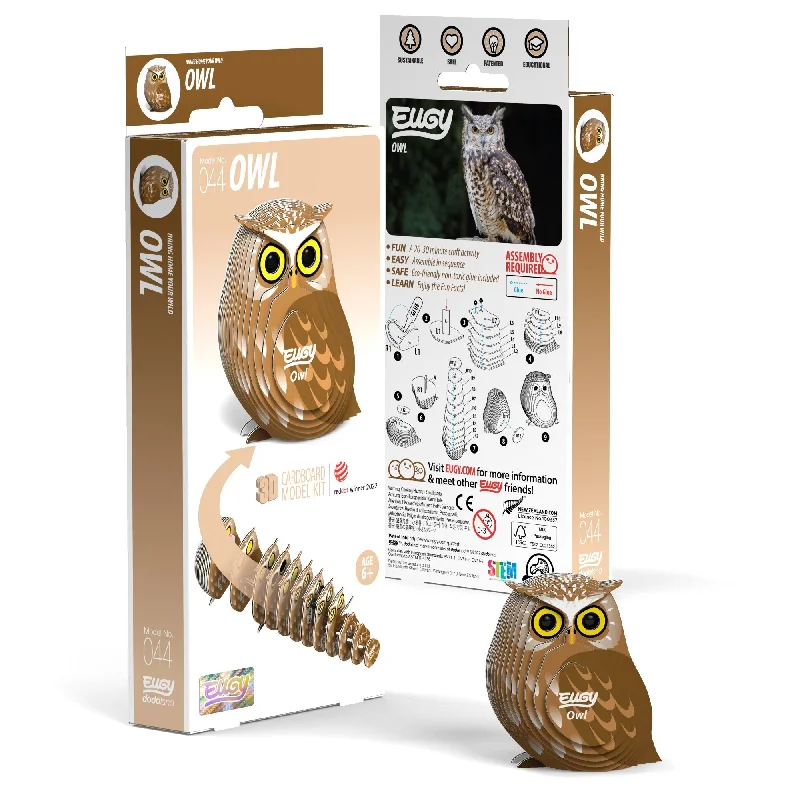 Puzzle - related art prints for wall decoration​ EUGY Owl 3D Puzzle