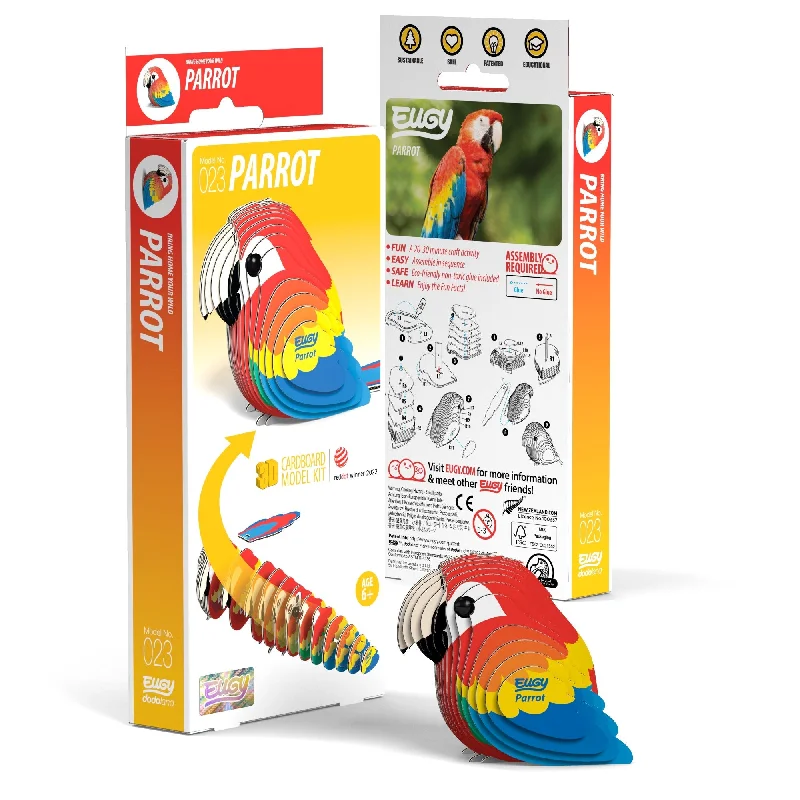 Jigsaw puzzles with glow - in - the - dark pieces​ EUGY Parrot 3D Puzzle
