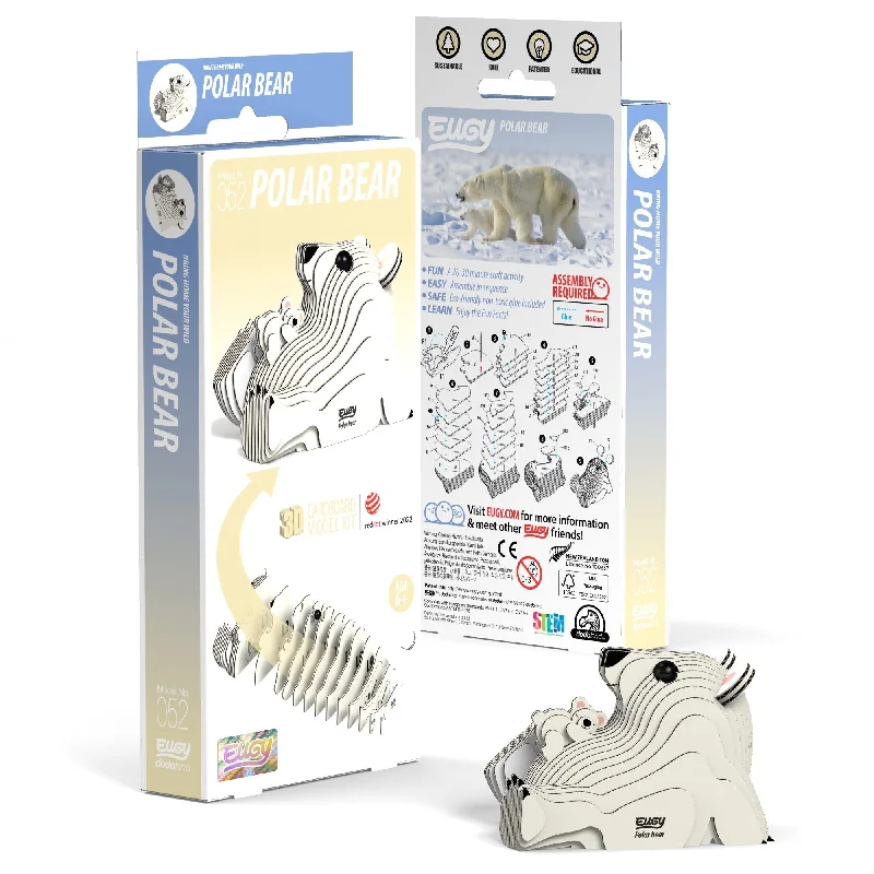 Puzzle - themed greeting cards with puzzle - solving elements​ EUGY Polar Bear 3D Puzzle