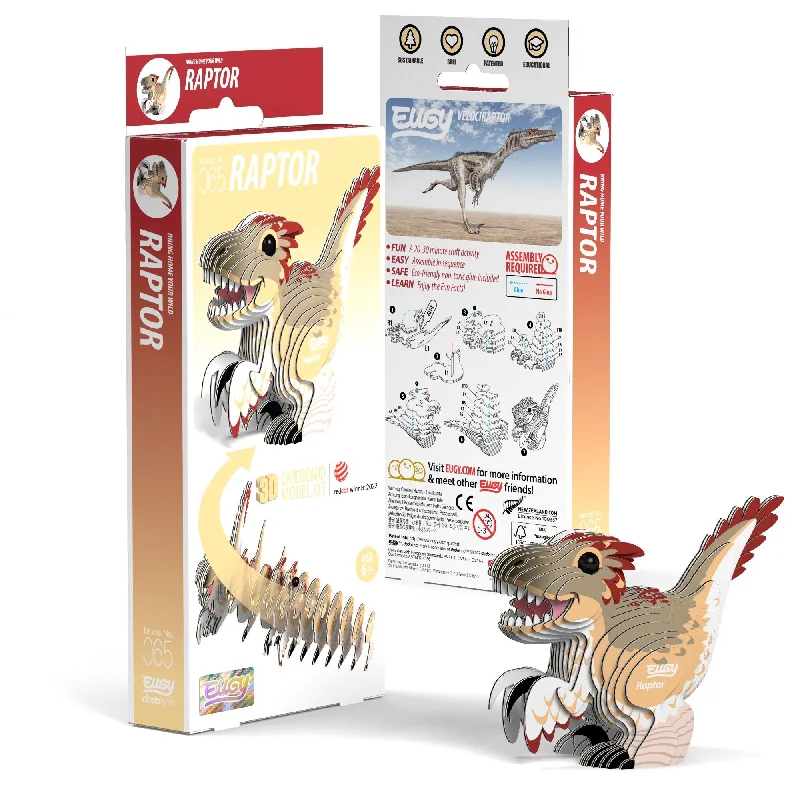 Beach - themed puzzles with palm trees and waves​ EUGY Raptor 3D Puzzle