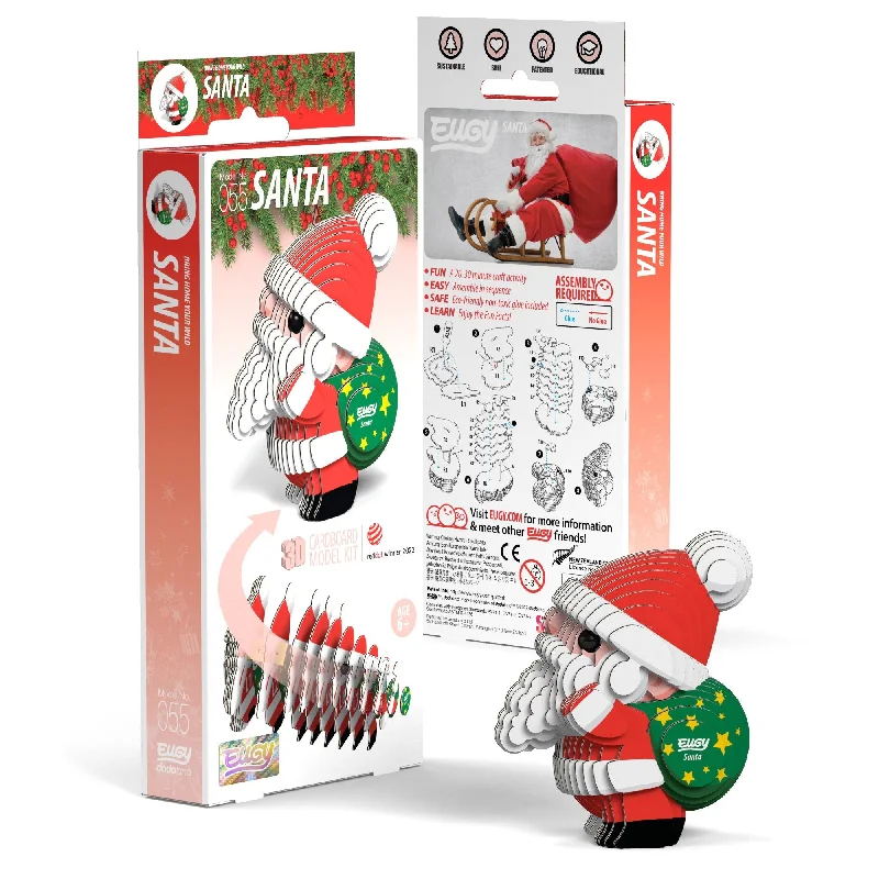 Autism - appropriate puzzles for sensory development​ EUGY Santa 3D Puzzle