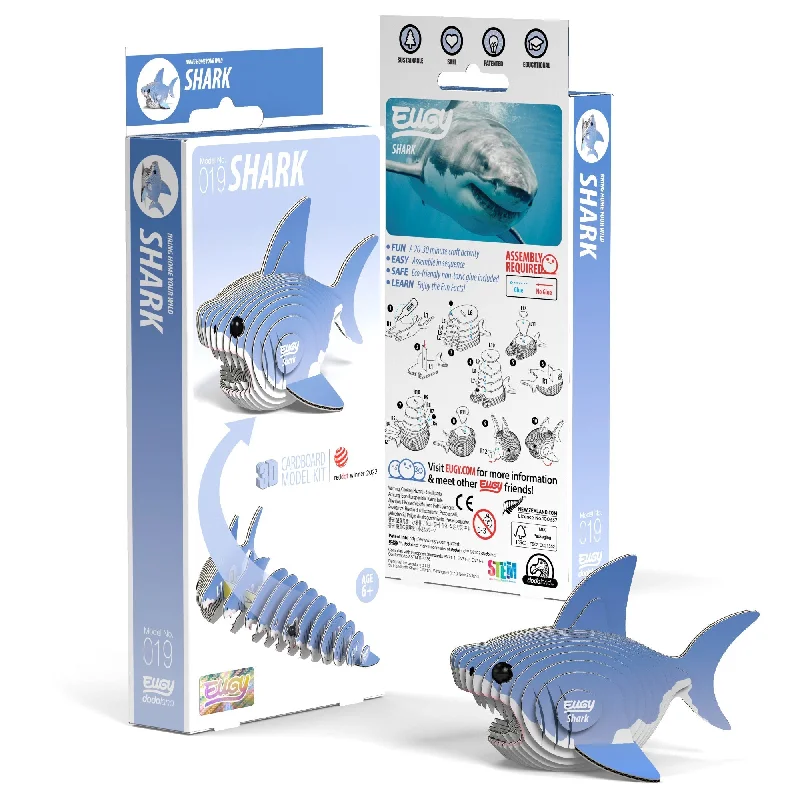 Autism - appropriate puzzles for sensory development​ EUGY Shark 3D Puzzle