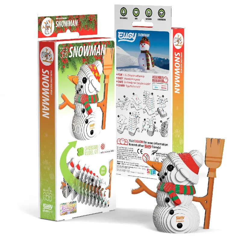 DIY puzzle kits for creative enthusiasts​ EUGY Snowman 3D Puzzle