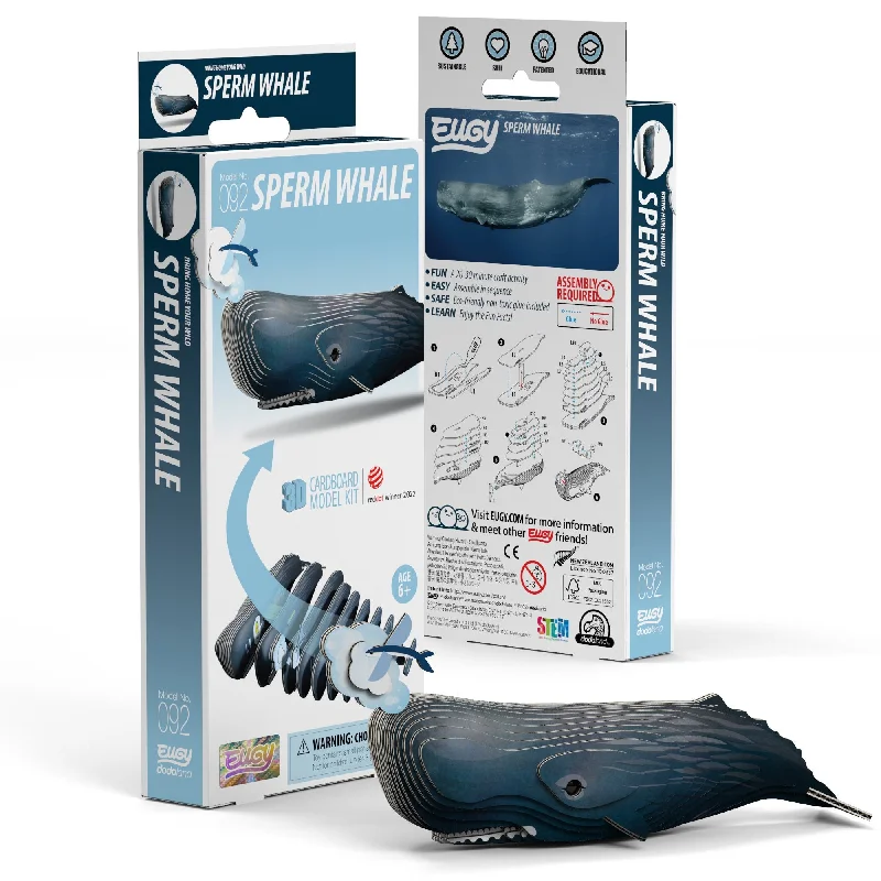 Miniature puzzles for keychain or pocket - sized fun​ EUGY Sperm Whale 3D Puzzle