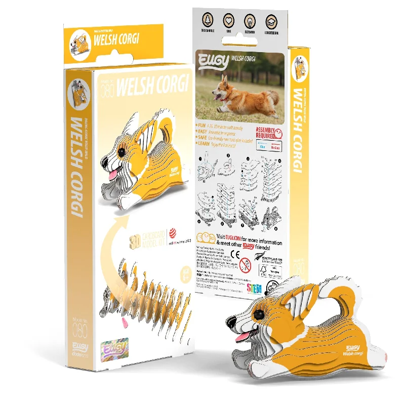 Puzzle sets with interchangeable parts​ EUGY Welsh Corgi 3D Puzzle