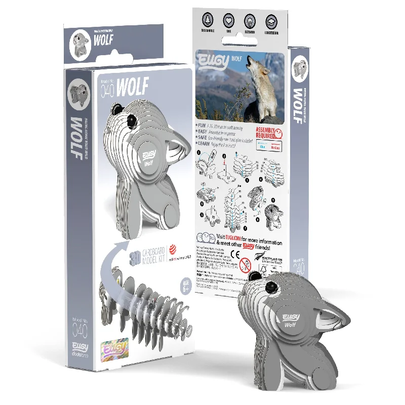 Christmas - holiday puzzles with festive scenes​ EUGY Wolf 3D Puzzle