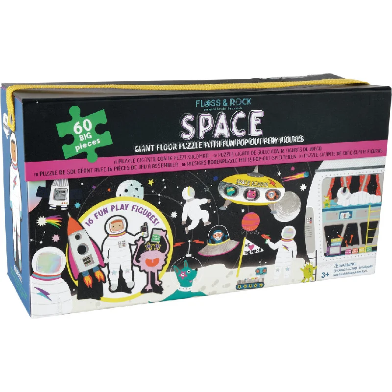 Puzzle - themed tote bags for carrying essentials​ Floss & Rock 60Pc Space Puzzle