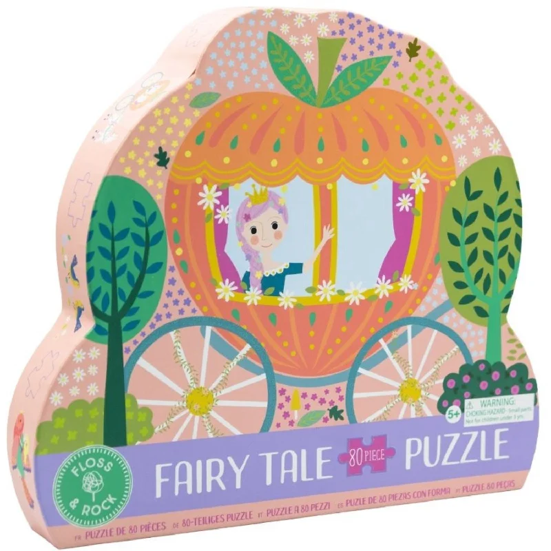Puzzle - themed party decorations for a unique ambiance Floss & Rock Puslespil m. formet motiv & æske 80 brikker Fairy Tale Puzzle - themed party decorations for a unique ambiance Floss & Rock Puslespil m. formet motiv & æske 80 brikker Fairy Tale