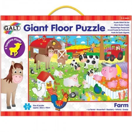 Puzzle - themed party favors​ Galt Giant Floor Jigsaw Puzzle - Farm
