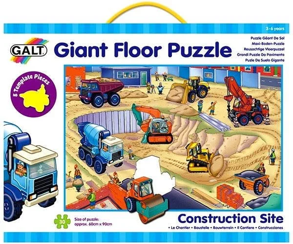 Puzzle - shaped key holders for organization​ Galt Giant Floor Puzzle Construction Site