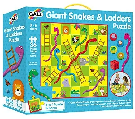 Puzzle - inspired clothing with puzzle prints​ Galt Giant Snakes & Ladders Puzzle