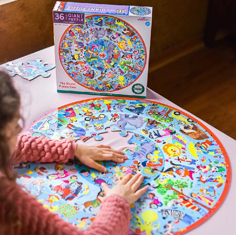 Puzzle - inspired embroidery patterns for crafters​ Good Deeds Giant Round Puzzle