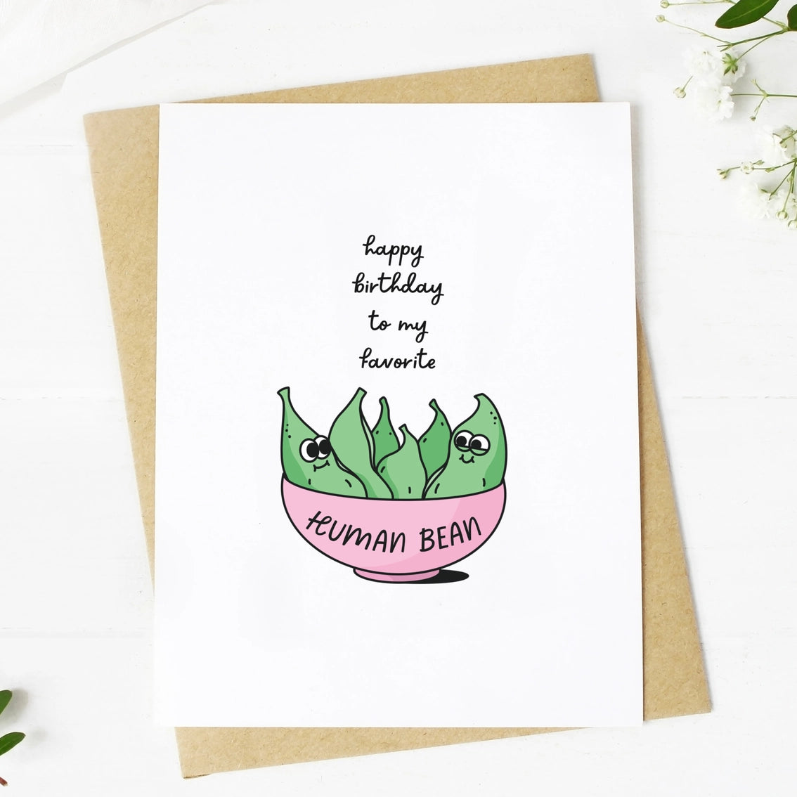 Plush toys for birdwatchers with bird - shaped forms "Happy Birthday To My Favorite Human Bean" Card Plush toys for birdwatchers with bird - shaped forms "Happy Birthday To My Favorite Human Bean" Card