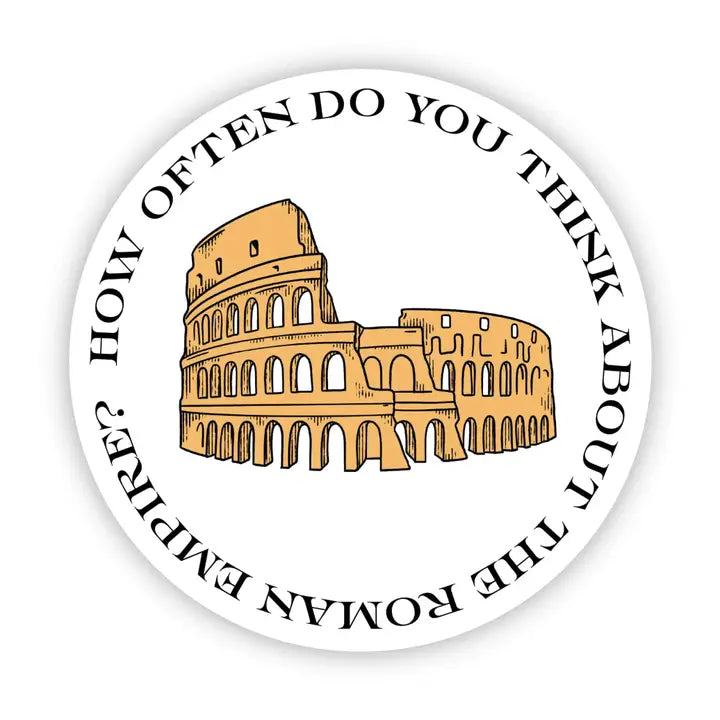 Plush toys for runners in running - gear - inspired looks "How Often Do You Think About the Roman Empire?" Sticker Plush toys for runners in running - gear - inspired looks "How Often Do You Think About the Roman Empire?" Sticker