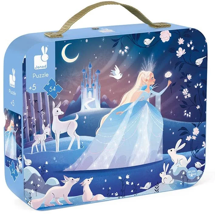 Puzzle - themed tablecloths for special occasions​ Janod Ice Enchantment 54Pc Suitcase Puzzle