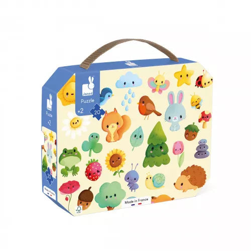 3D puzzles with intricate building elements​ Janod Nature Picture 20Pc Suitcase Puzzle