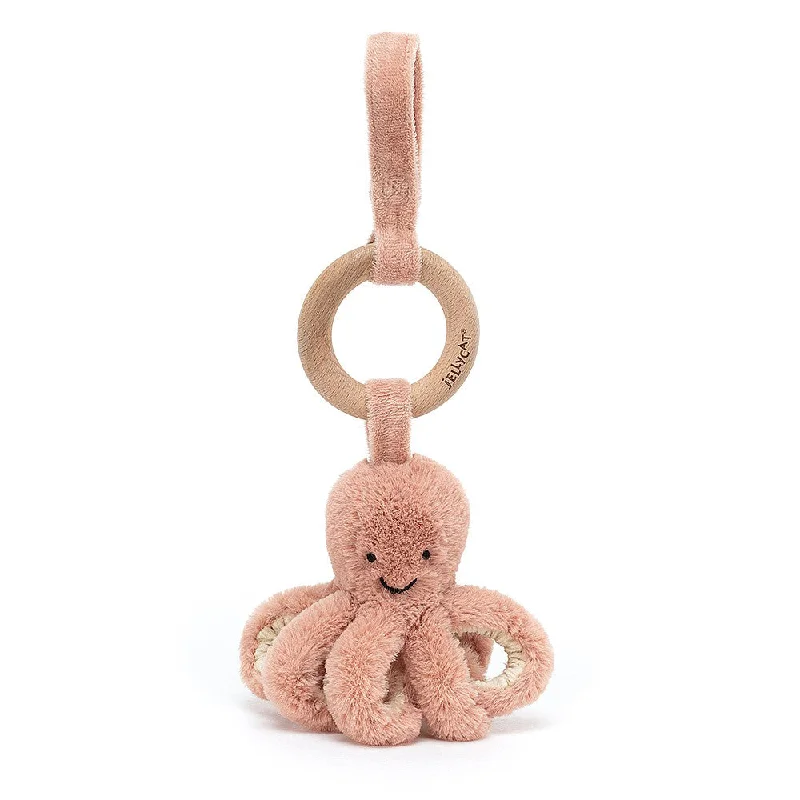 Plush toys for meteorologists with cloud - or rain - shaped features​ Jellycat Odell Octopus Wooden Ring Toy