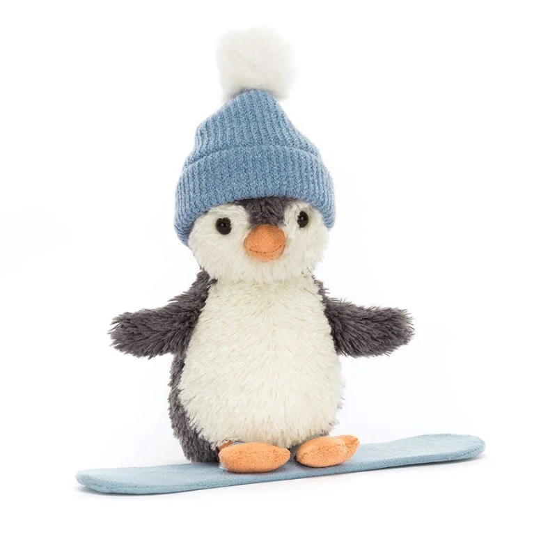 Plush toys with sensory - friendly textures​ Snowboarding Peanut Penguin