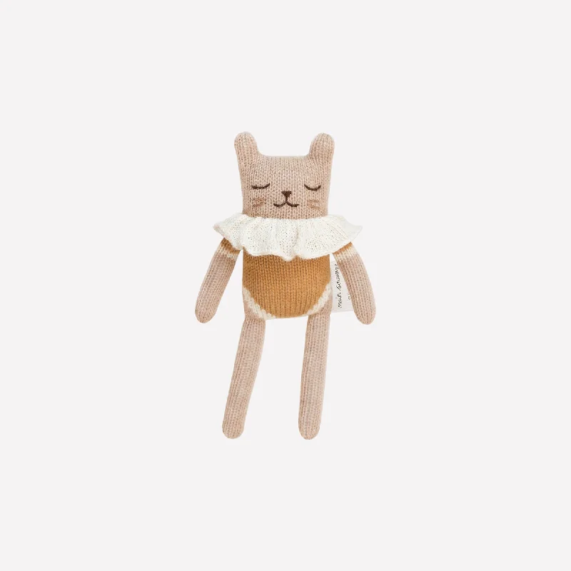 Miniature plush toys for keychain attachments Main Sauvage Knit Toy - Kitten - Ochre Bodysuit Miniature plush toys for keychain attachments Main Sauvage Knit Toy - Kitten - Ochre Bodysuit
