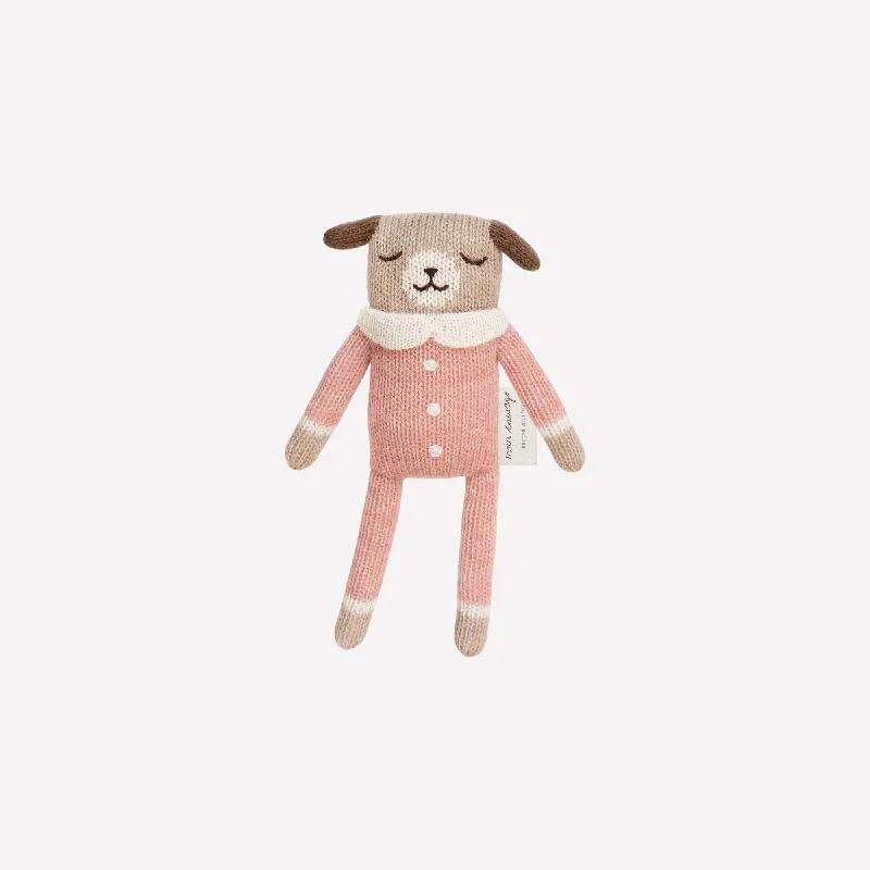 Plush toys for pet owners as furry friend look - alikes Main Sauvage Knit Toy - Puppy - Rose Jumpsuit Plush toys for pet owners as furry friend look - alikes Main Sauvage Knit Toy - Puppy - Rose Jumpsuit
