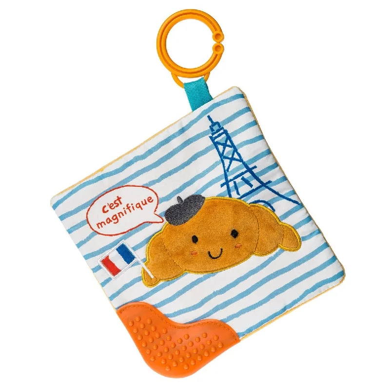 Plush toys for gardening enthusiasts with flower - shaped accents​ Mary Meyer Sweet Soothie Crinkle Teether Croissant
