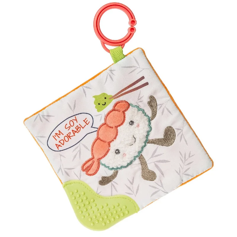Plush toys for carpenters with wood - grain - textured designs​ Mary Meyer Sweet Soothie Crinkle Teether Sushi