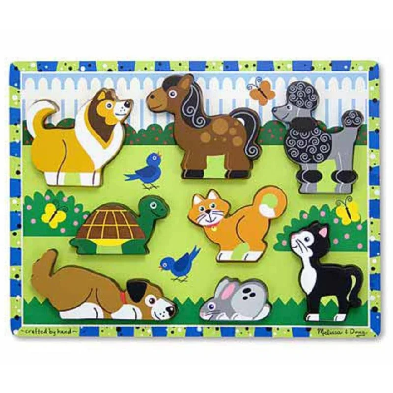 Puzzle - shaped doorstops for home safety​ Melissa & Doug Chunky Puzzle Pets