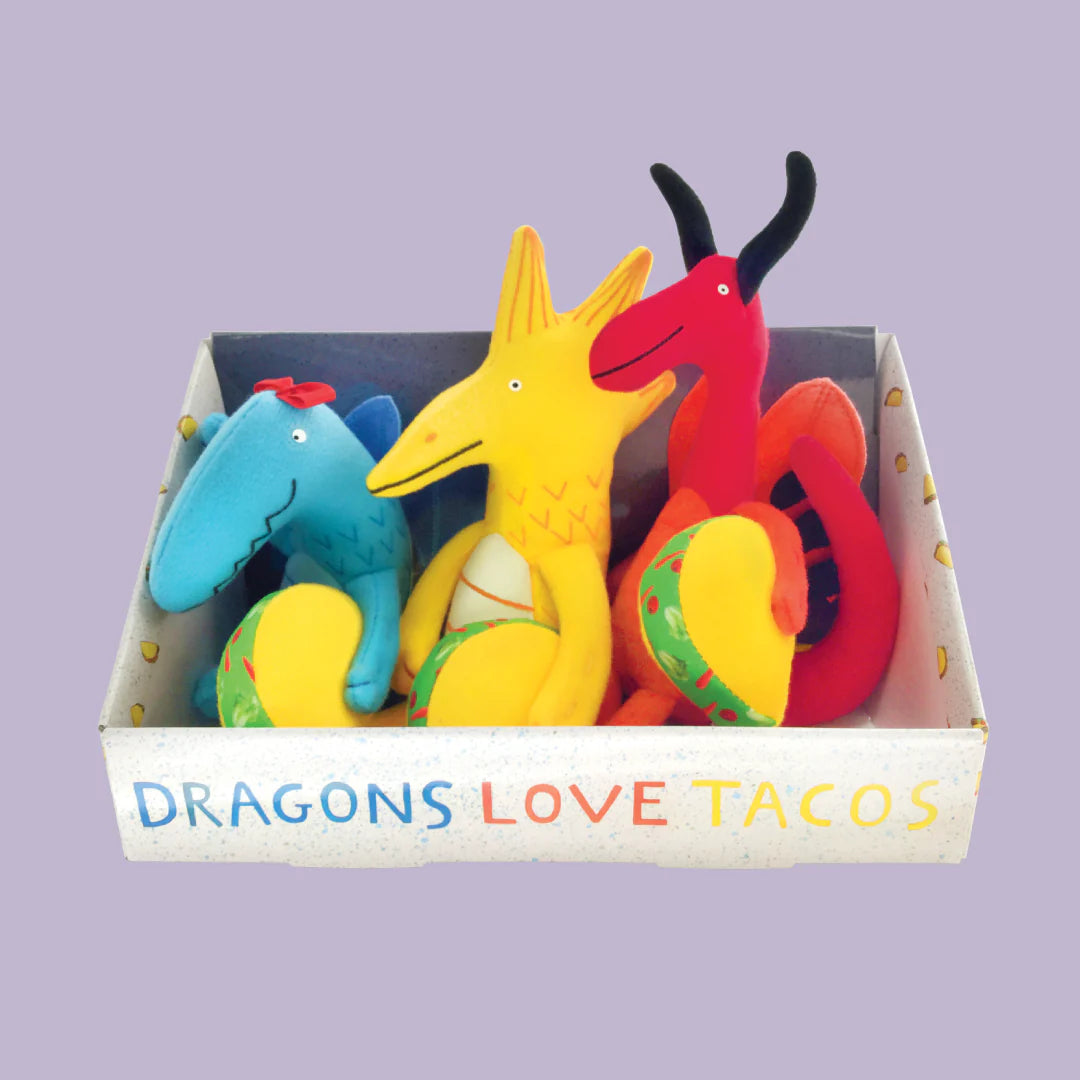 Plush toys for photographers with camera - shaped features​ MerryMakers: Dragons Love Tacos Mini Plush Set
