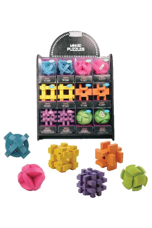 Puzzle mats for floor - based play​ Assorted Mini 3D Wooden Puzzles