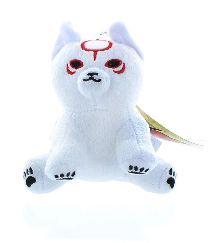 Plush toys for collectors with limited - edition designs Okamiden 4" Chibiterasu Plush Keychain Plush toys for collectors with limited - edition designs Okamiden 4" Chibiterasu Plush Keychain