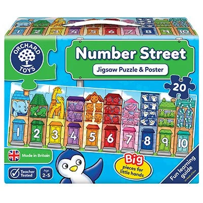 Puzzle - themed tote bags for carrying essentials​ Orchard Toys Number Street Jigsaw Puzzle & Poster