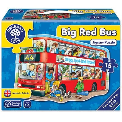 Educational puzzles for preschoolers to enhance cognitive skills​ Orchard Toys Big Red Bus 15pc Floor Jigsaw Puzzle