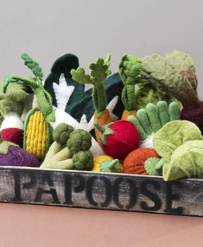 Puzzle books with multiple puzzle types​ Papoose Vegetable Set in Crate
