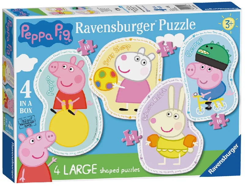 Puzzle - themed sculptures for art galleries​ Peppa Pig 4 Large Shaped Jigsaw Puzzles
