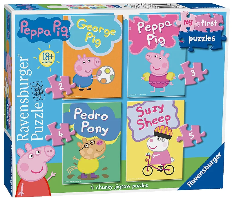 Nature - themed puzzles featuring landscapes​ Peppa Pig 4 x Chunky Jigsaw Puzzles