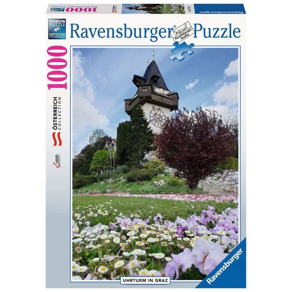Puzzle - inspired clothing with puzzle prints​ Ravensburger Uhrturm in Graz 1000pc [17327-3]
