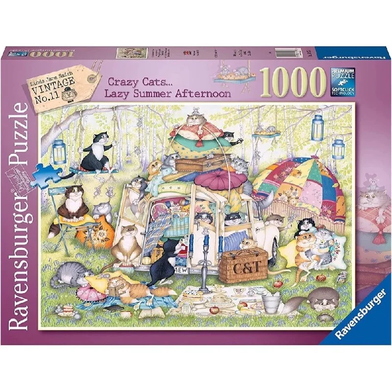 Puzzle - shaped stress balls for hand - muscle relief RAVENSBURGER - CRAZY CATS LAZY SUMMER AFTERNOON 1000 PIECE PUZZLE Puzzle - shaped stress balls for hand - muscle relief RAVENSBURGER - CRAZY CATS LAZY SUMMER AFTERNOON 1000 PIECE PUZZLE