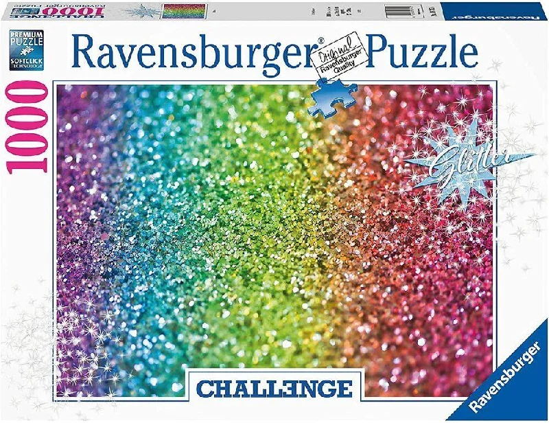 Puzzle - shaped shower curtains for bathroom decor​ RAVENSBURGER GLITTER PUZZLE 1000PC