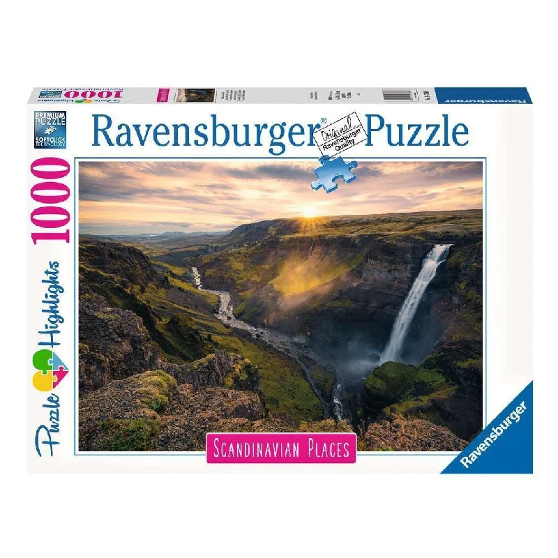 Puzzle games for mobile devices​ RAVENSBURGER Haifoss Waterfall Iceland 1000pc