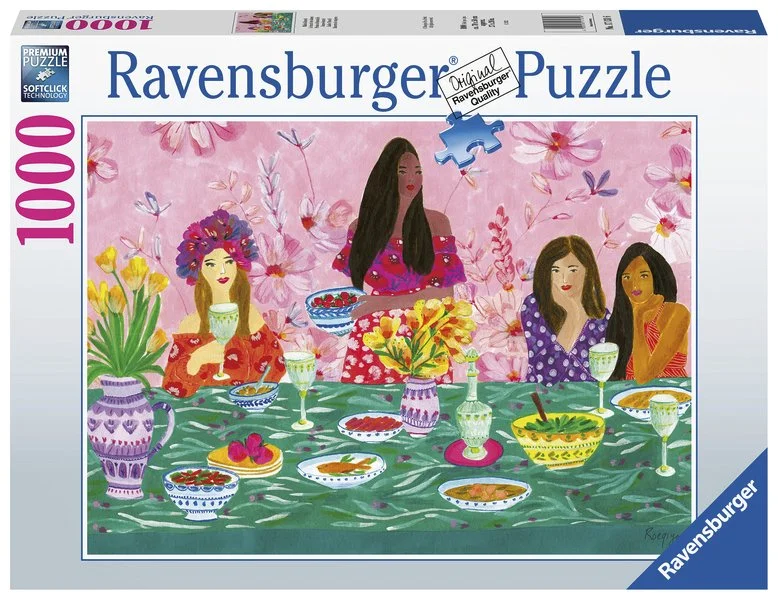 Puzzle - based scavenger hunt clues for treasure - hunting​ RAVENSBURGER - LADIES BRUNCH 1000 PIECE PUZZLE