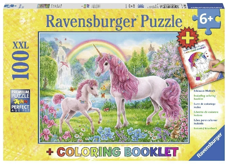 Puzzle - shaped coasters for table protection RAVENSBURGER MAGICAL UNICORN w COLOURIN Puzzle - shaped coasters for table protection RAVENSBURGER MAGICAL UNICORN w COLOURIN