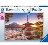 Puzzle boxes with secret compartments​ RAVENSBURGER - MOUNT FUJI CHERRY BLOSSOM VIEW 1000 PIECE PUZZLE