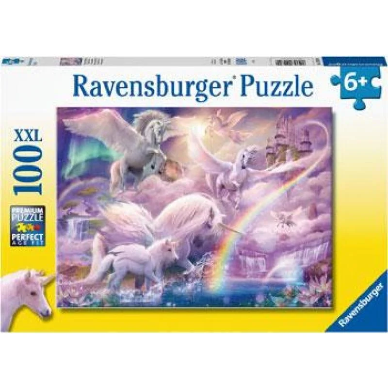 Puzzle - based board games combining multiple elements RAVENSBURGER PEGASUS UNICORNS 100PC Puzzle - based board games combining multiple elements RAVENSBURGER PEGASUS UNICORNS 100PC