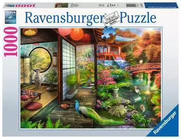 Nature - themed puzzles featuring landscapes​ Ravensburger Puzzle 1000 piece Kyoto Japanese Garden Teahouse