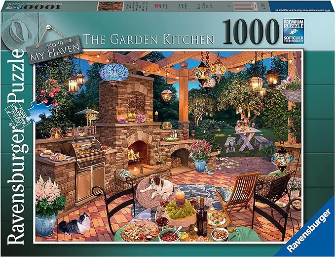 Puzzle - themed cakes with puzzle - piece decorations Ravensburger Puzzle 1000 piece My Haven: The Garden Kitchen Puzzle - themed cakes with puzzle - piece decorations Ravensburger Puzzle 1000 piece My Haven: The Garden Kitchen