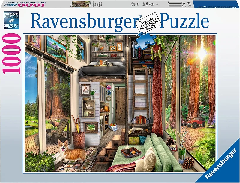 3D puzzles with intricate building elements Ravensburger Puzzle 1000 piece Redwood Forest Tiny House 3D puzzles with intricate building elements Ravensburger Puzzle 1000 piece Redwood Forest Tiny House