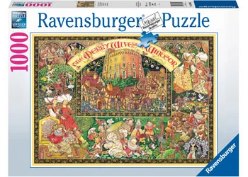 Puzzle - shaped key holders for organization​ RAVENSBURGER - WINDSOR WIVES 1000 PC PUZZLE