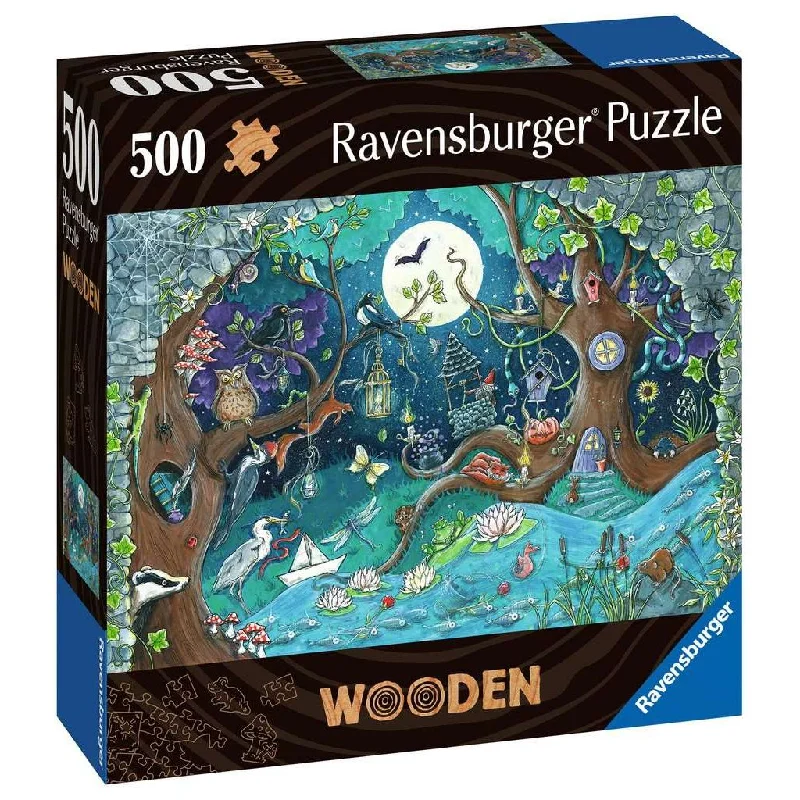 Magnetic puzzles for fridge or metal - surface fun Ravensburger 500 Piece Puzzle Wooden Fantasy Forest Magnetic puzzles for fridge or metal - surface fun Ravensburger 500 Piece Puzzle Wooden Fantasy Forest